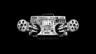 Boombox four speakers dark background - the dark background free wallpaper