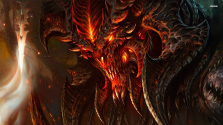 Demonic dragon glowing eyes glowing 2 - tail free wallpaper