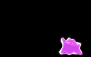 Pink apple logo black background - holography free wallpaper