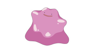Pink cartoon character smiling arms - leg free wallpaper