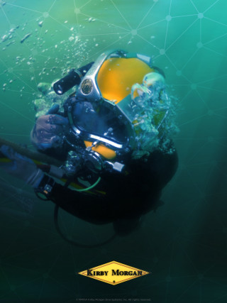 Man diving suit underwater camera - his hand and a helmet free wallpaper
