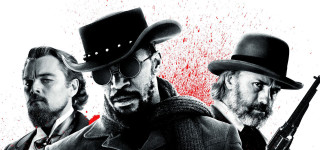 Men guns hats red background - their head free wallpaper
