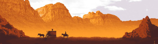Man horse desert mountains sky - a painting of a man free wallpaper