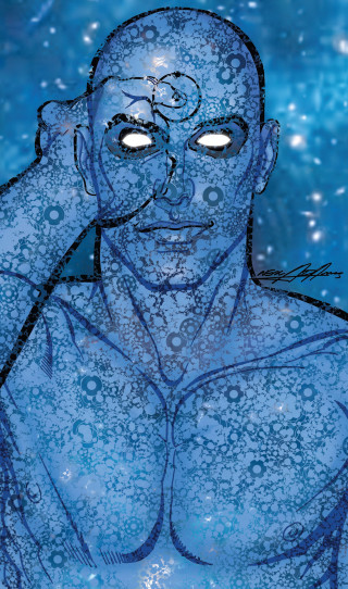 Man blue face background stars - a blue face free wallpaper