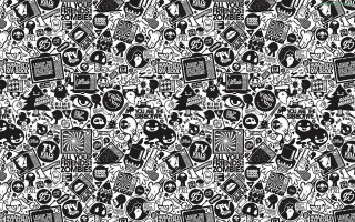 Black white pattern variety design - craola free wallpaper