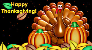 Thanksgiving happy turkey pumpkins card - happy free wallpaper