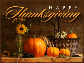 Thanksgiving happy pumpkins sunflowers basket - processed free wallpaper