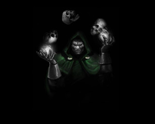 Man green cloak hands up - sinister free wallpaper