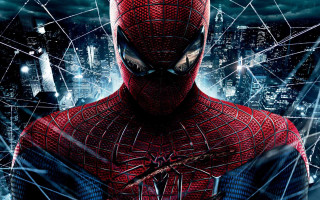 Spider man cityscape background face 2 - marvel comic free wallpaper for desktop