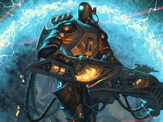 Sci fi character lightning glowing - fi character free wallpaper