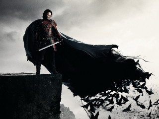 Man cliff sword cloak standing - huge free wallpaper