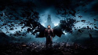 Man field bird castle bats - huge free wallpaper