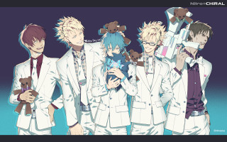 Anime characters holding teddy bears - 2 d sprite free wallpaper