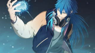 Man blue hair headphones crystal - free new year wallpaper