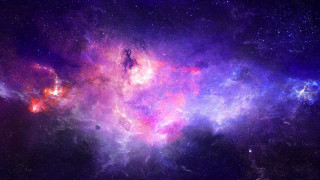 Colorful space stars purple blue - a colorful space free wallpaper