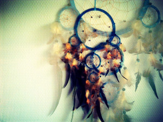 Dream catcher feathers flowers blue - the top free wallpaper