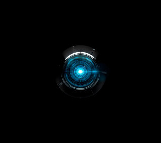 Blue black circular object dark - a light free wallpaper