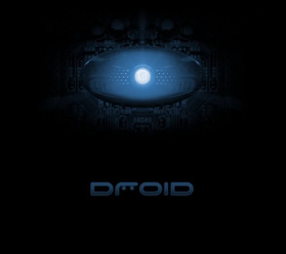 Dark blue light droid moon - free sci-fi wallpaper