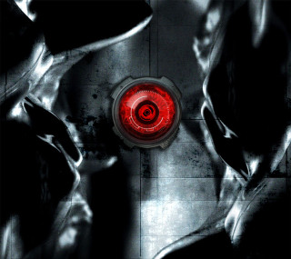 Red light black background white 2 - cybernetic free wallpaper