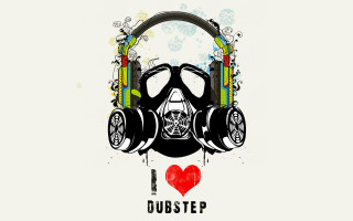 Gas mask headphones heart i - a gas mask free wallpaper