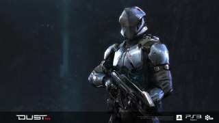 Futuristic man suit gun holding 3 - his hand and a gun free wallpaper