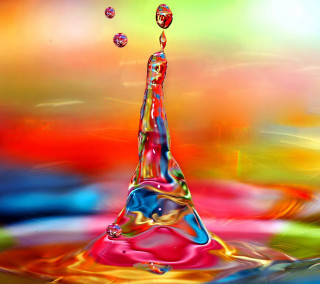 Colorful liquid droplet multicolored background - liquid free wallpaper