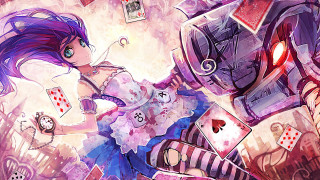 Woman dress card robot clock - a robot free wallpaper