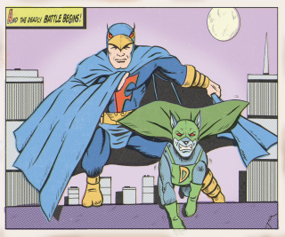Comic page cape cat green - a comic book page free wallpaper