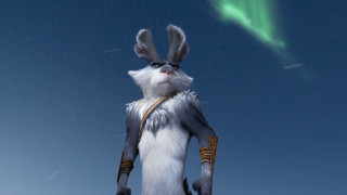 Rabbit costume aurora borealis sky - dramatic cinematic lighting free wallpaper
