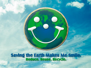 Green smiley earth saving recycling - bracha l. ettinger free wallpaper