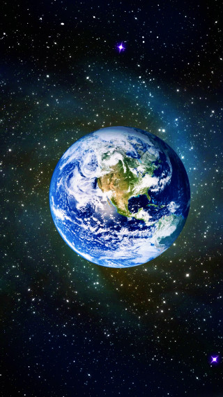 Earth night sky stars blue 2 - a picture of the earth free wallpaper