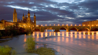 Bridge river city night lights 34 - a bridge over a river free wallpaper