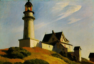Lighthouse hill sky background house - hopper free wallpaper