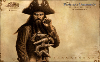 Pirate pipe drawing beard hat - a pirate free wallpaper
