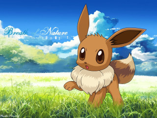 Cartoon character field grass clouds - pokemon free wallpaper