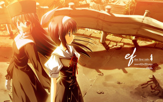 Anime girls playground slider background - poster art free wallpaper