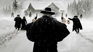 Man hat coat walking snow 2 - a lantern free wallpaper
