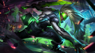 Futuristic woman suit sword green - a futuristic suit free wallpaper