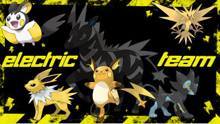 Electric team pokemons yellow black - a group of pokemons free wallpaper