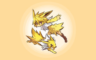 Pokemon flying circle yellow white - a group of pokemons free wallpaper