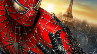 Spider man red suit city 2 - cgi free wallpaper