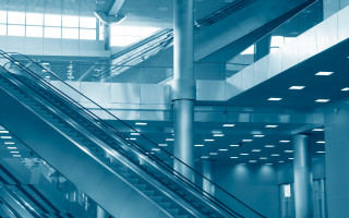 Blue staircase stairwell skylight people - diffuse free wallpaper