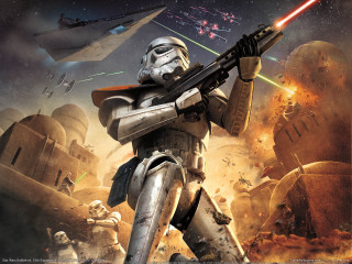 Star wars character battle scene - a star wars character holding free wallpaper