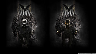 Man sitting iron throne bird - same free wallpaper