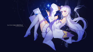 White dress woman starry sky - fullbody free wallpaper