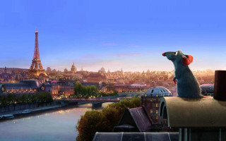 Mouse roof city tower river - a mouse free wallpaper
