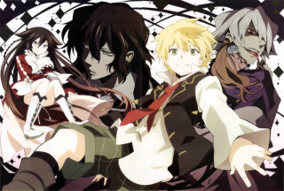 Anime characters long hair ties - wearing free wallpaper