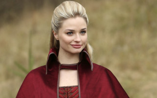 Woman red cape smile brown - a brown dress free wallpaper