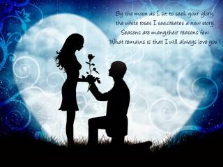 Man kneeling woman flower full 2 - romantic free wallpaper