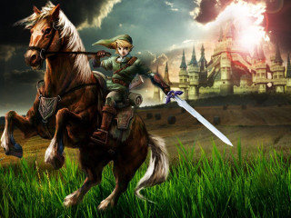Woman riding brown horse castle - a castle free wallpaper
